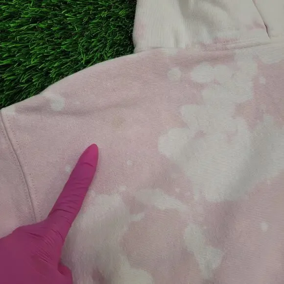 Vintage Y2K Champion Hoodie Large 24x28 Pink Bleached Reverse-Weave Baggy - Picture 7 of 16